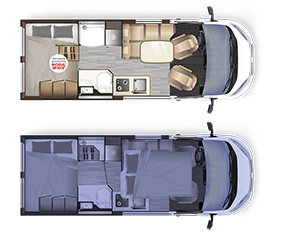 Campervan Dreamer CAMPER VAN XL Limited - Grundriss