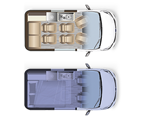 Campervan CAP COAST - Grundriss