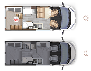 Campervan Dreamer D55 SELECT - Grundriss