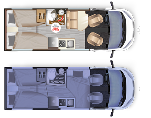 Campervan Dreamer D68 LIMITED - Grundriss