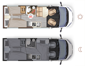 Fourgon amnag Dreamer D68 SELECT - Implantation