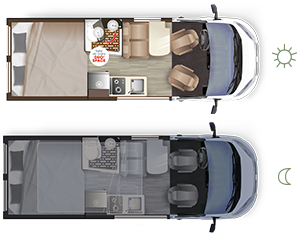 Fourgon am�nag� LIFT VAN UP SELECT - Implantation