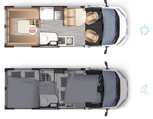 Fourgon amnag LIVING VAN - Implantation